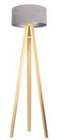 Lampa stojąca HOME 40 szara/srebrna/sosna