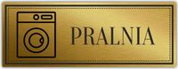 Tabliczka Złota Srebrna na drzwi PRALNIA