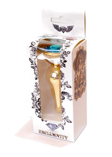 Plug-Jewellery Gold Butt Plug- Light Blue na Arena.pl