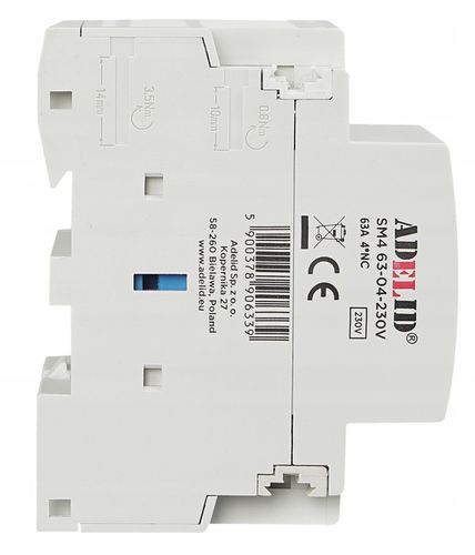 STYCZNIK MODUŁOWY 63-04 230V 63A 3P 4NC 3-FAZ 40A na Arena.pl