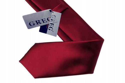 ELEGANCKI BORDOWY Gładki Krawat Męski do Garnituru Wąski Śledź Slim gs13 na Arena.pl