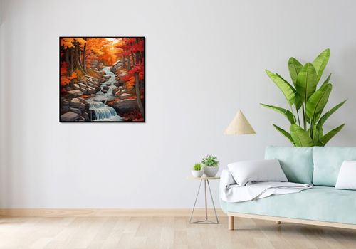 Plakat 80x80cm Jesienne Wodospady na Arena.pl