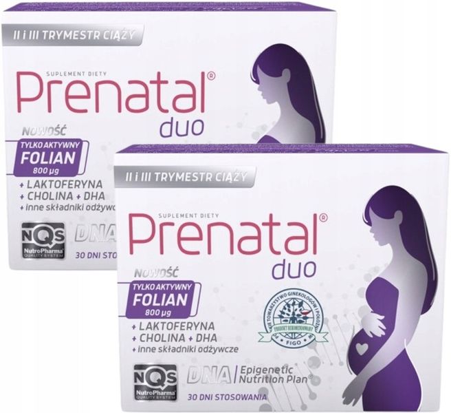 Prenatal DUO 30 tabletek + 60 kapsułek DHA CIĄŻA DUOPACK zdjęcie 1