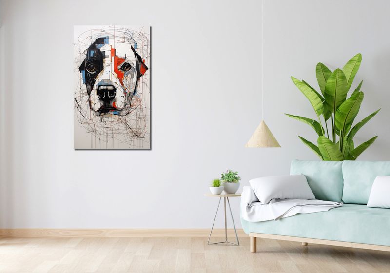 Obraz 60x100cm Przyrysowany Psiak zdjęcie 2