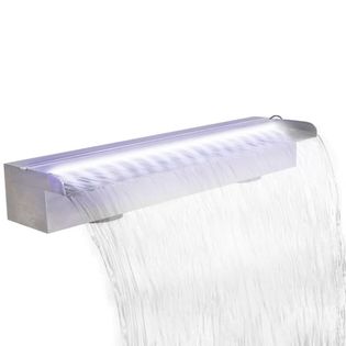 Fontanna/wodospad do oczka wodnego, 60 cm, z oświetleniem LED