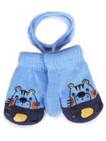 Rękawiczki chłopięce jednopalczaste ze sznurkiem z tygrysem 10 cm YOCLUB