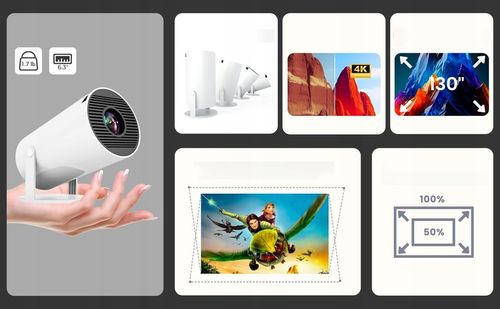 PROJEKTOR HY300 PRO 2025 NOWA WERSJA 4K HD WIFI PRZENOŚNY SMART na Arena.pl