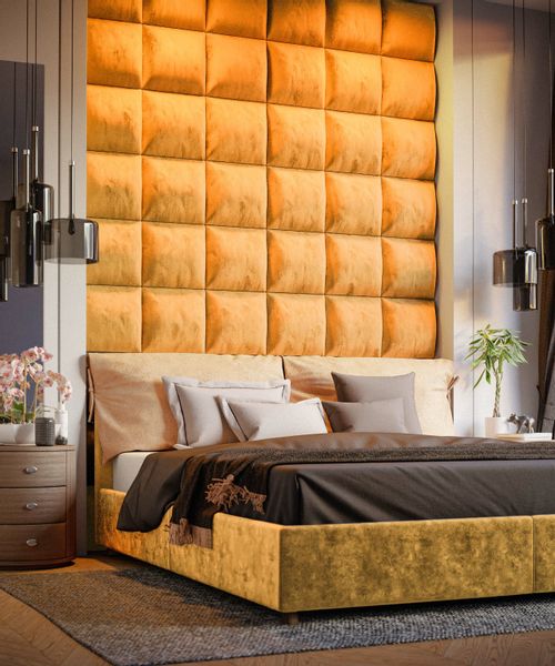 PANELE TAPICEROWANE ŚCIENNE WEZGŁOWIE 3D 40cm x 40cm zdjęcie 3