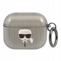 2 x ETUI SILIKONOWE KARL LAGERFELD KOLEKCJA KARL'S HEAD DO AIRPODS 3 CZARNE