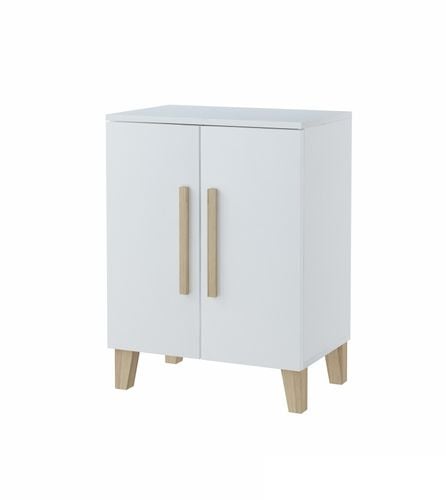 Szafka IDEA wysokość 120 Biała - szafka z półkami - STYL SKANDYNAWSKI na Arena.pl