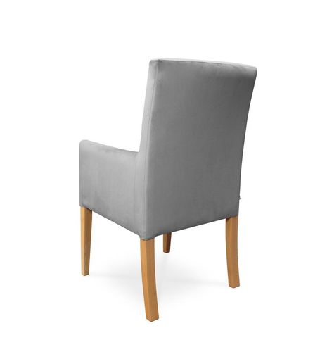 Fotel CAROL / szary / noga dąb / R91 na Arena.pl