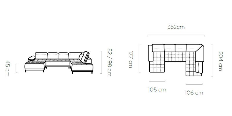 Nowoczesny Narożnik FOCUS XL zdjęcie 2