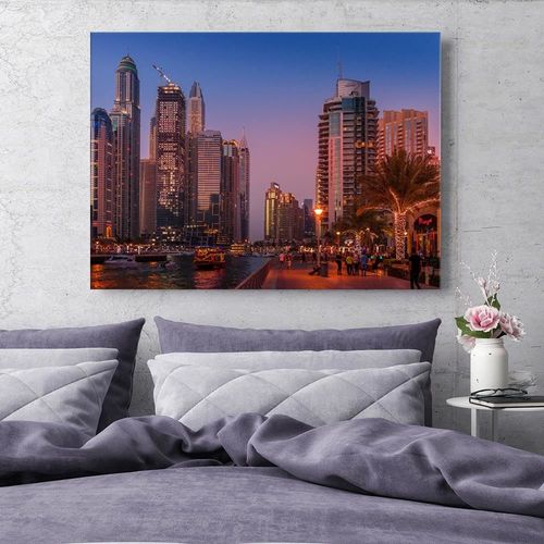 Obraz na płótnie - Canvas, Dubaj wieczorem 90x60 na Arena.pl