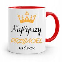 Kubek Czerwony Przyjaciela Najlepszy Przyjaciel Z Nadrukiem Ze Zdjęciem