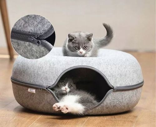 Legowisko tunel donut domek posłanie zabawka antystresowe dla kota okrągły na Arena.pl