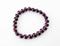 Bransoletka ze szklanych koralików fioletowy