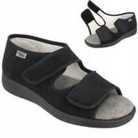 Sandały Damskie Kapcie Ortopedyczne Na Rzep Dr Orto 070 Zdrowotne Czarne 36