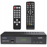 DEKODER APM Dekoder TNT H.265 HEVC DVB-T2 DVB-C HDMI, SCART, USB, COAX