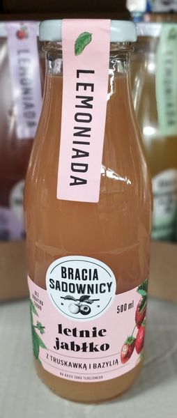 Bracia Sadownicy Letnie Jabłko z truskawką i bazylią 500ml zdjęcie 1