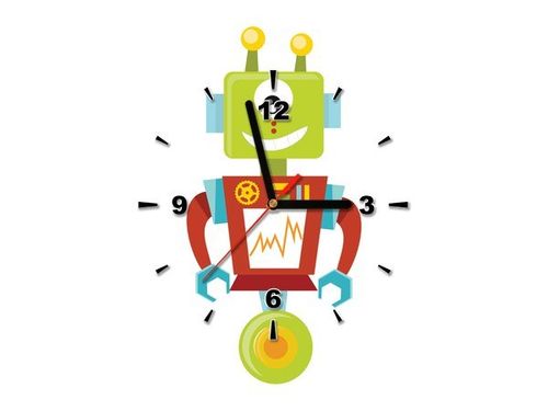 40X40CM ZEGAR ROBOT JEDNYM KÓŁKU OBRAZ na Arena.pl