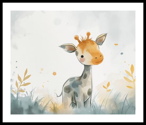 Plakat 60x50cm Mała Żyrafka na Arena.pl