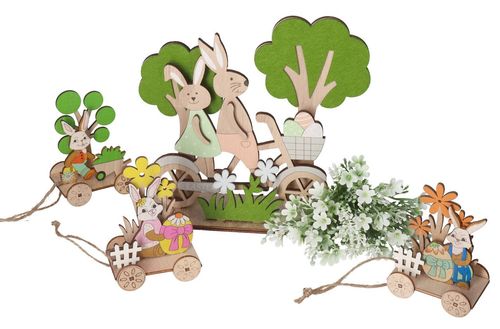 ZAJĄC ZAJĄCZEK WIELKANOCNY DREWNIANY OZDOBA FIGURKA na Arena.pl