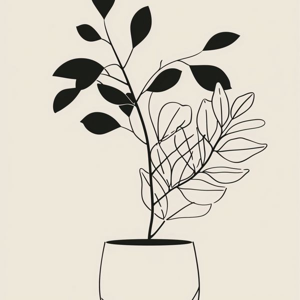 Plakat 80x80cm Prostota Doniczki zdjęcie 1