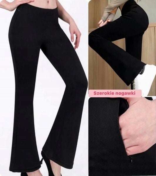 Kryjące legginsy push-up modelujące wysoki stan kieszenie dzwony XL/XXL 474 zdjęcie 7