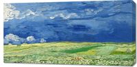 Obraz 100x50cm Wheatfield under Thunderclouds, Van Gogh Vintage