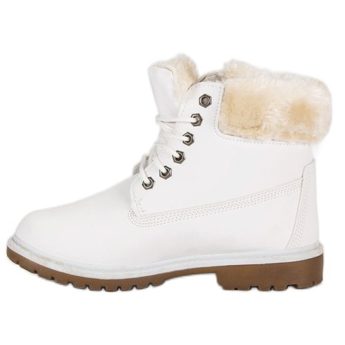 Zgrabne traperki białe r.40 na Arena.pl