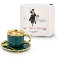 FILIŻANKA do KAWY + PUDEŁKO Z DEDYKACJĄ prezent dla magistra obrona pracy