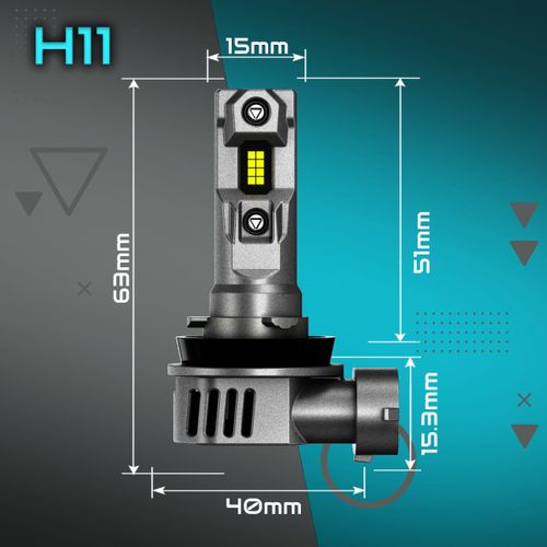 ŻARÓWKI LED H11 QERK 1 DO 1 WIĘCEJ ŚWIATŁA CAN RETROFIT IDEALNIE DOPASOWANE na Arena.pl