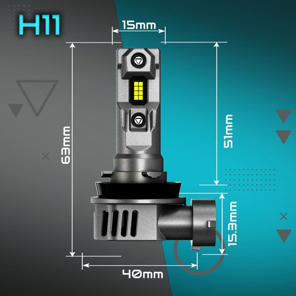 ŻARÓWKI LED H11 QERK 1 DO 1 WIĘCEJ ŚWIATŁA CAN RETROFIT IDEALNIE DOPASOWANE zdjęcie 2