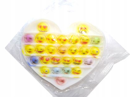 Push Bubble Pop It Zabawka Sensoryczna emotk serce