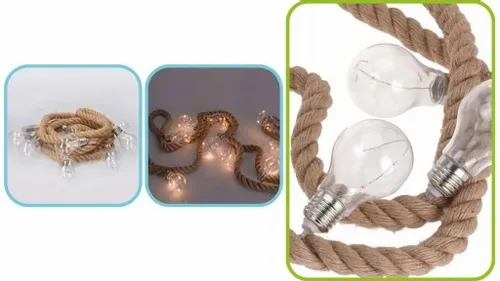 Lampki 30 LED na parcianym sznurze na Arena.pl