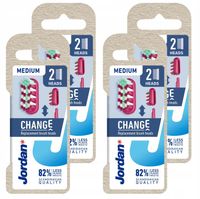 4x JORDAN CHANGE Wymienne KOŃCÓWKI główki do szczoteczek ŚREDNIA 2 szt.