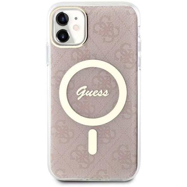 Etui Guess do iPhone 11, Różowy, MagSafe zdjęcie 3