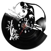Zegar ścienny z płyty winylowej Panda 129.14