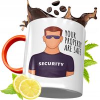 Kubek Pomarańczowy Dla Ochroniarza Prezent Z Nadrukiem Ze Zdjęciem