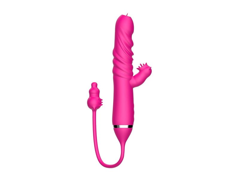 Tongue Licking Triple Stimulation Thrusting Vibrator zdjęcie 2