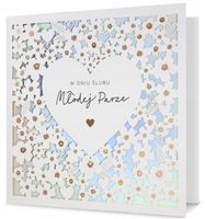 Kartka Pamiątka na Ślub przepiękna Duża XXL Gold26