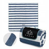 Koc piknikowy KADVA Tapiso granatowy 200 x 200 LEKKI TRWAŁY WIELOFUNKCYJNY