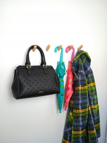 Wieszak Drewniany Kołek Ścienny Na Ubrania Owalny Uchwyt Do Wieszania Buk na Arena.pl