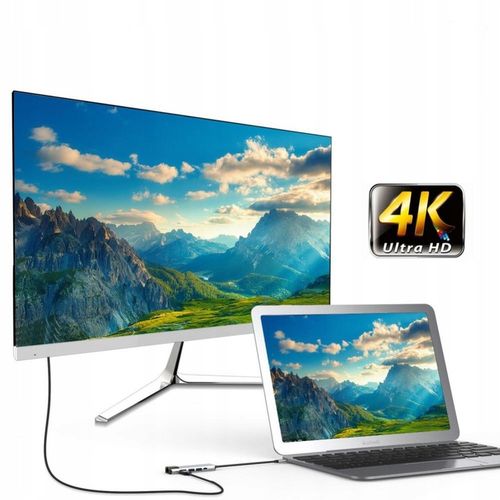 ADAPTER KARTA SIECIOWA ETHERNET GIGABIT 5W1 HUB USB-C HDMI 4K LAN USB 3.0x2 na Arena.pl