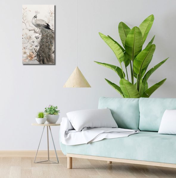 Obraz 30x60cm Pawia Gracja zdjęcie 2