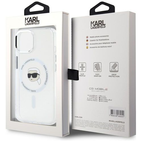 Etui Karl Lagerfeld do iPhone 15, Biały, MagSafe na Arena.pl