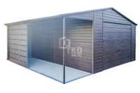 Garaż Blaszany 4,5x6m Wiata 2m Brama Uchylna Okno Rynny TKD238