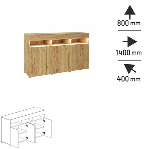 Meble do salonu Meblościanka czarna craft PREMIUM na Arena.pl