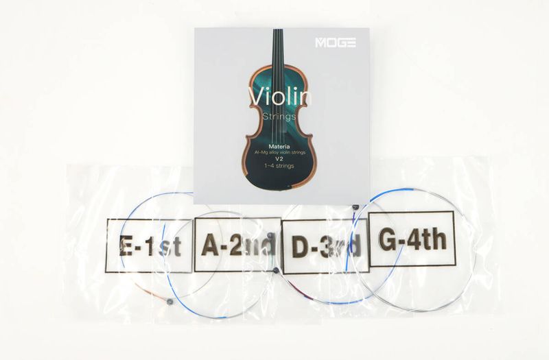 Struny do skrzypiec 1/4 stop aluminium i magnezu MOGE V2 Komplet zdjęcie 2