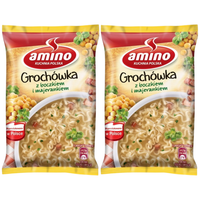 Amino Zupa błyskawiczna grochówka z boczkiem i majerankiem 65 g x 2 sztuk
